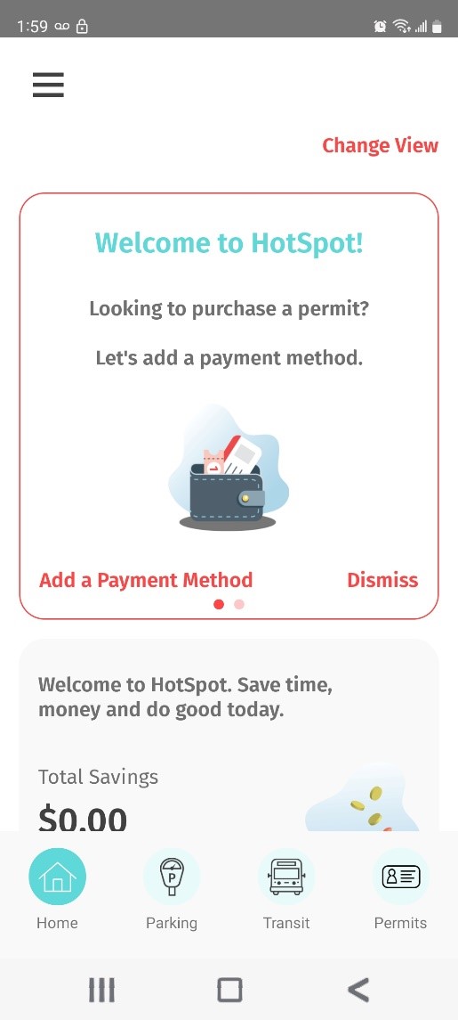HotSpot Add a Payment Method
